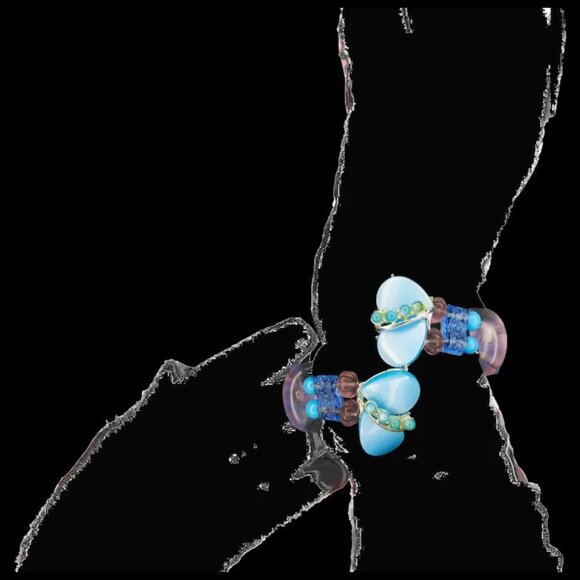 Retro Gummy Wrap Bangle Bracelet Made with Vintage Lucite -One of a Kind - Picture 12 of 12